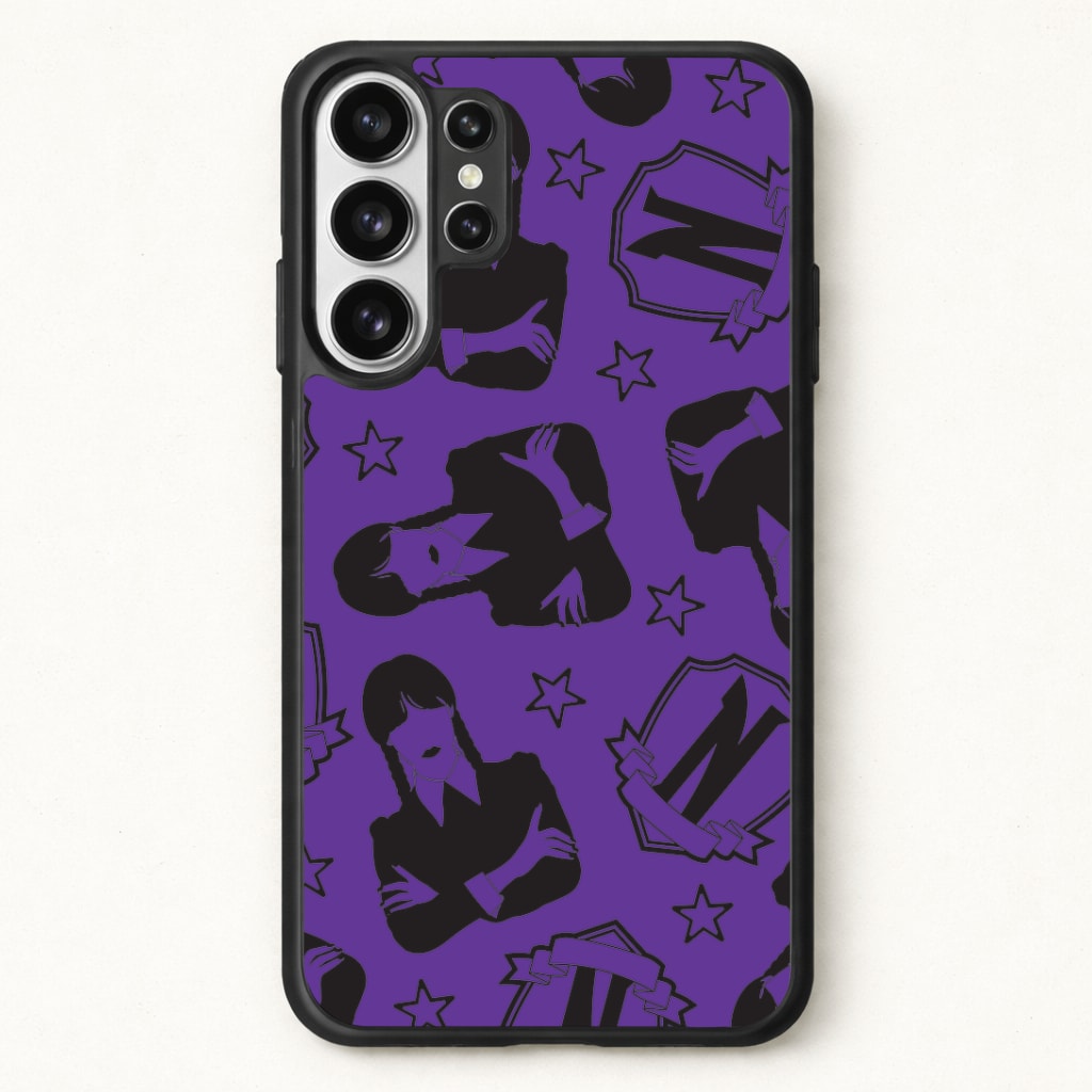 Wednesday Pattern Phone Case for Galaxy S26 Ultra
