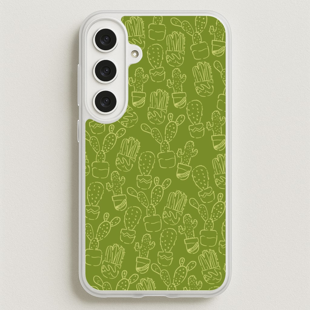 Green And Yellow Cacti - Western Phone Case for Galaxy S25FE