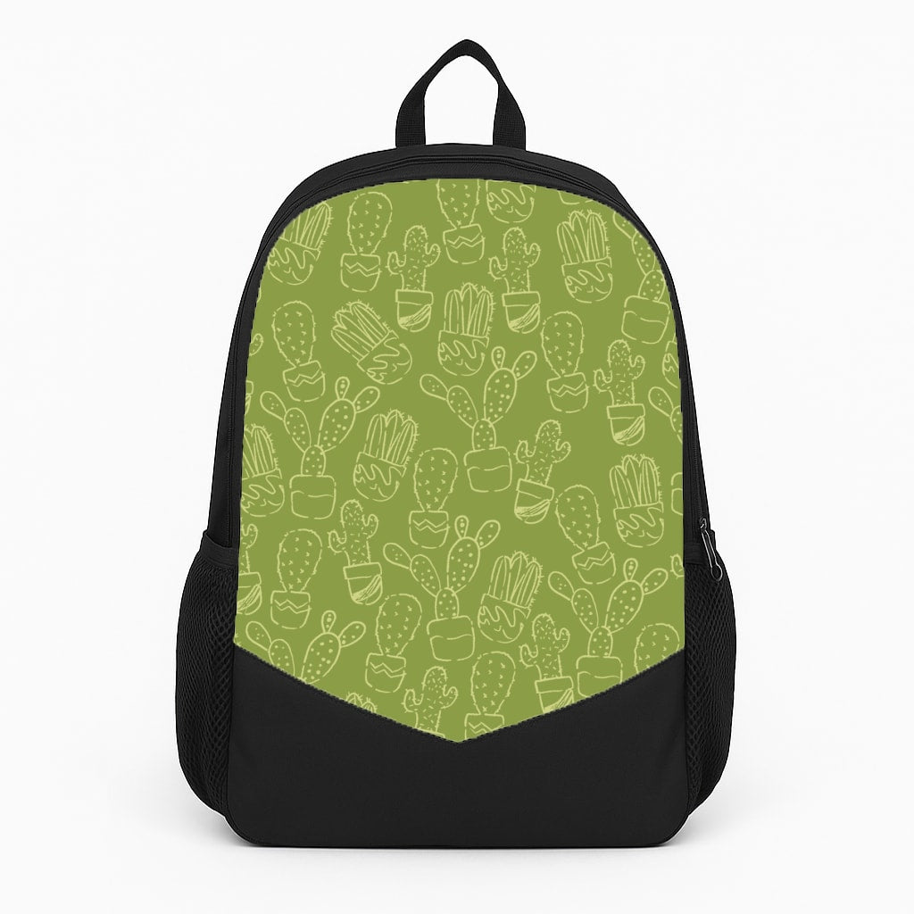 Green And Yellow Cacti - Western Large Backpack
