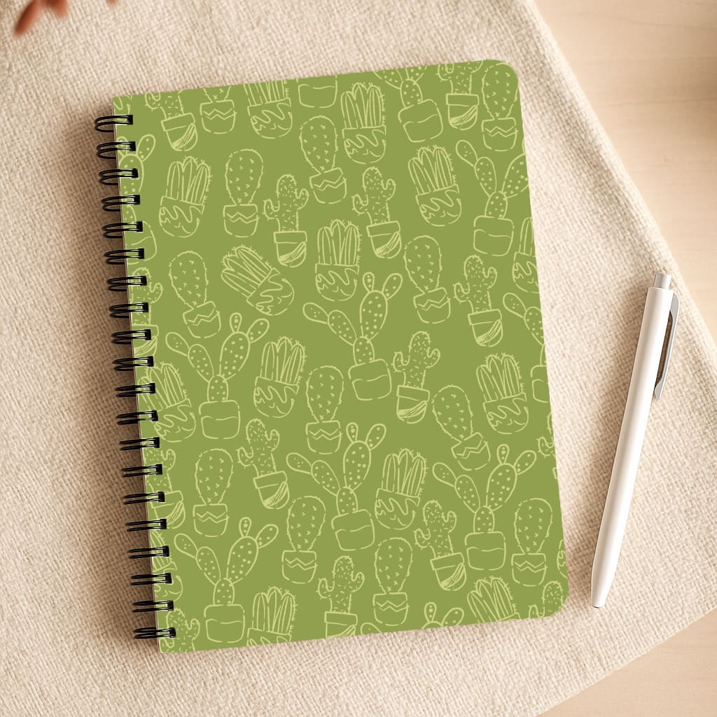 Green And Yellow Cacti - Western Notepad