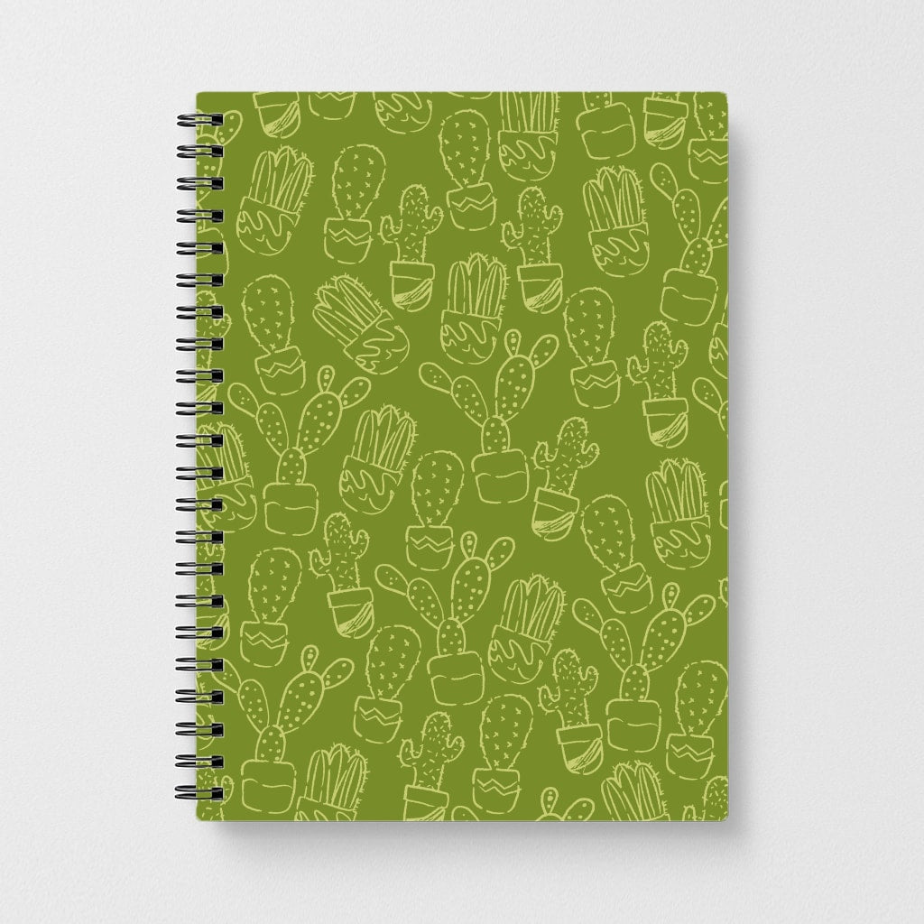 Green And Yellow Cacti - Western  Notebook