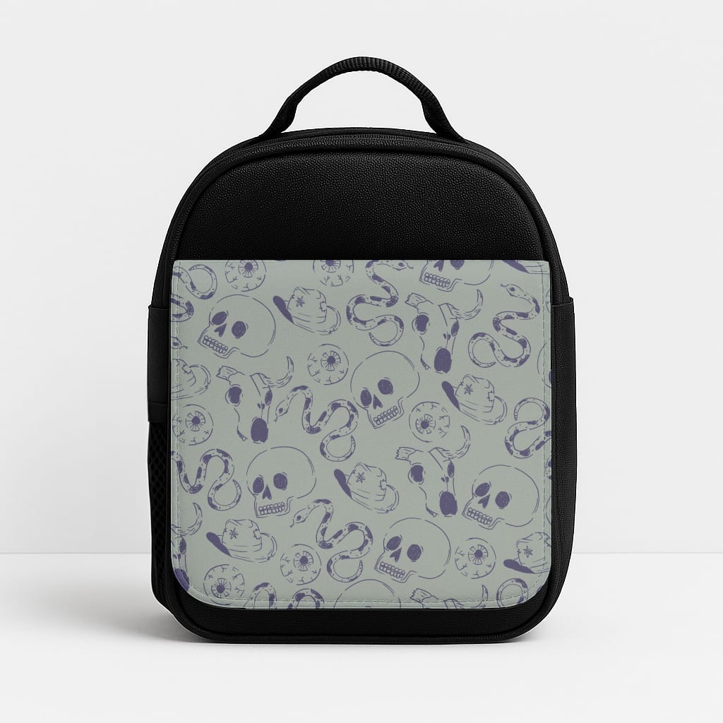 Blue Snakes And Skulls - Western Insulated Lunchbox