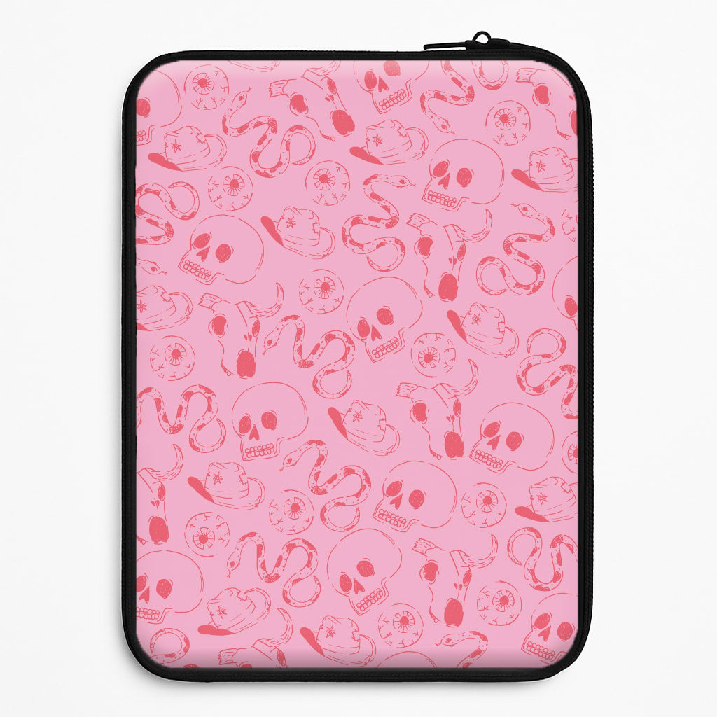 Pink Snakes And Skulls - Western Universal Laptop Sleeve