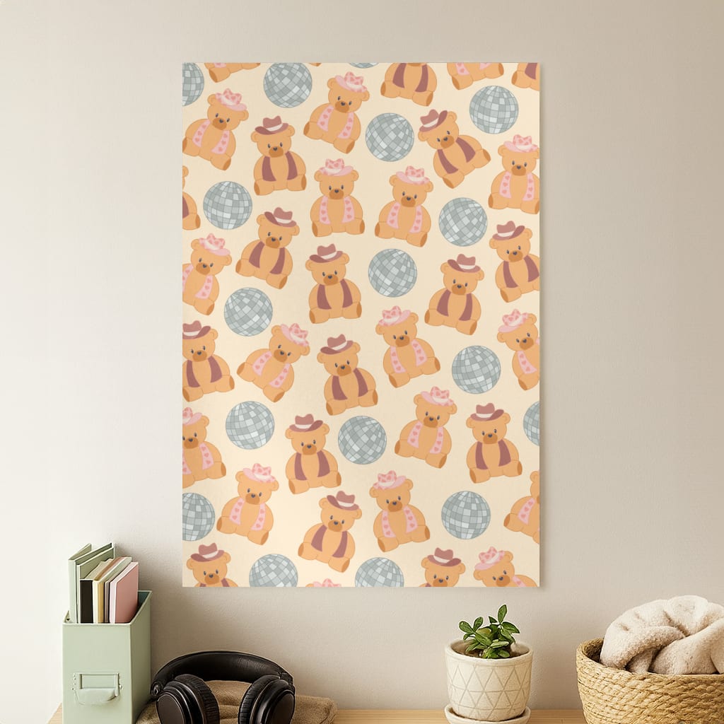 Bears With Cowboy Hats - Western Poster