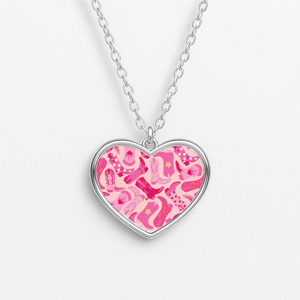 Cowboy Boots - Western Heart Necklace
