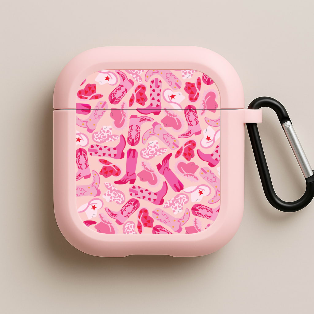 Cowboy Hats And Boots - Western Pink AirPods Case