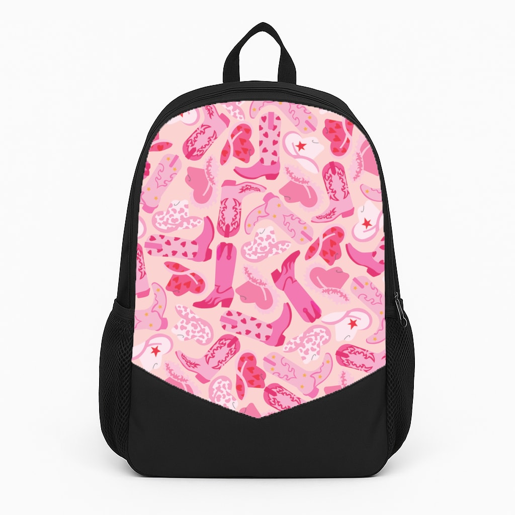 Cowboy Hats And Boots - Western Large Backpack