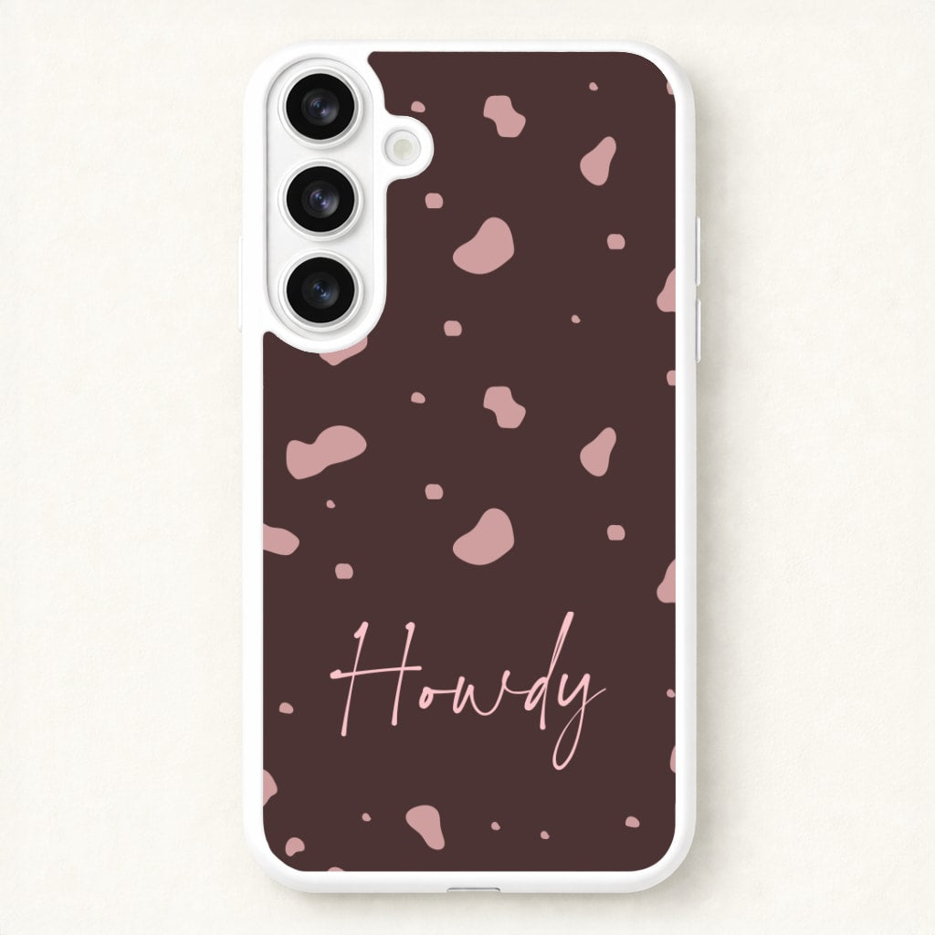 Cow Print Howdy Phone Case for Galaxy S26 Plus