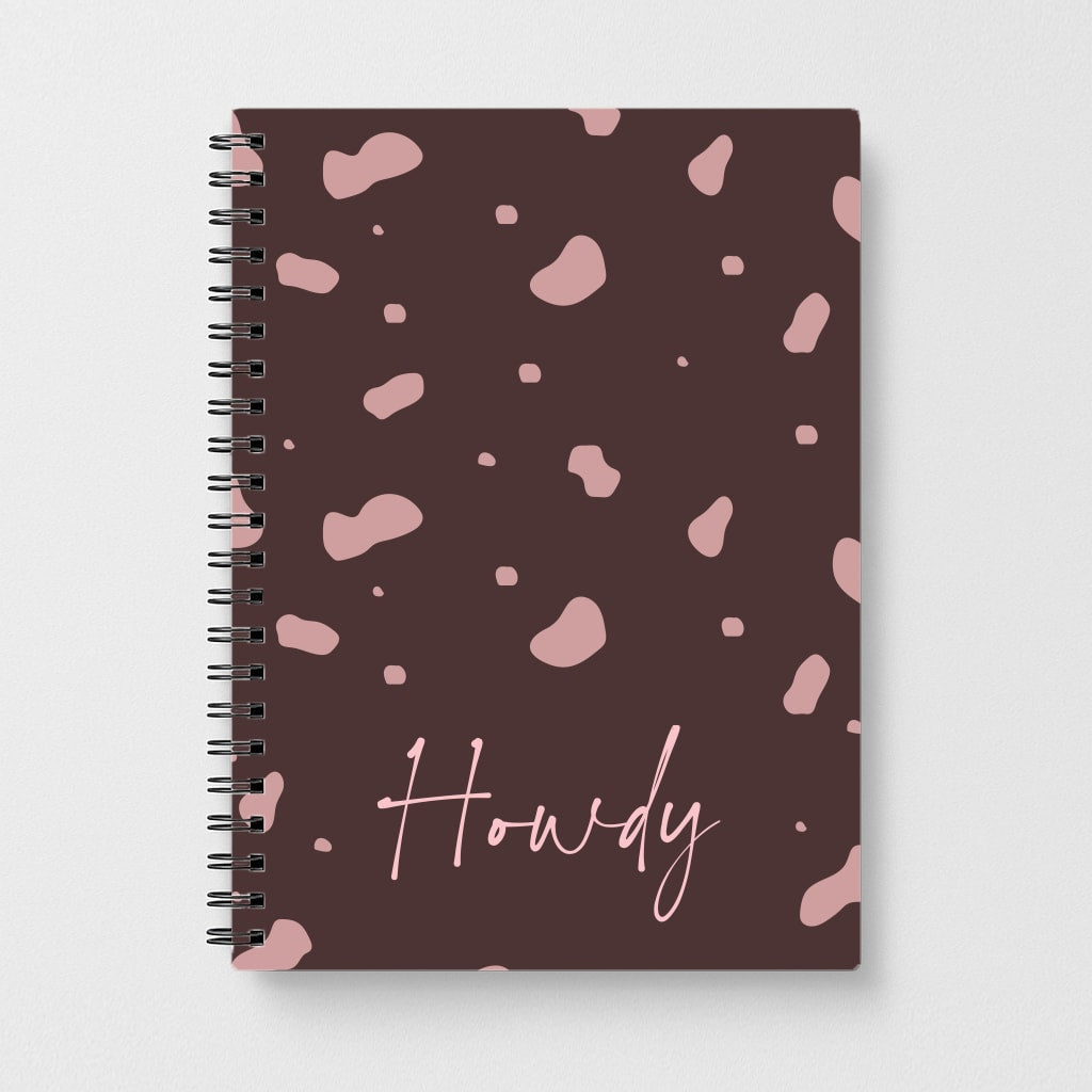 Cow Print Howdy Notebook