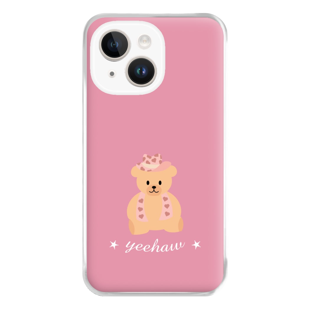 Yeehaw Teddy Bear Phone Case for iPhone 14 Plus