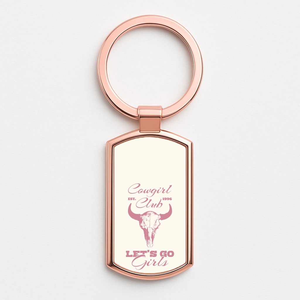 Cowgirl Club Rose Gold Keyring