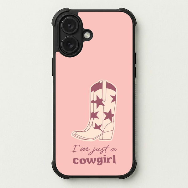 I'm Just A Cowgirl Phone Case — Bumper case