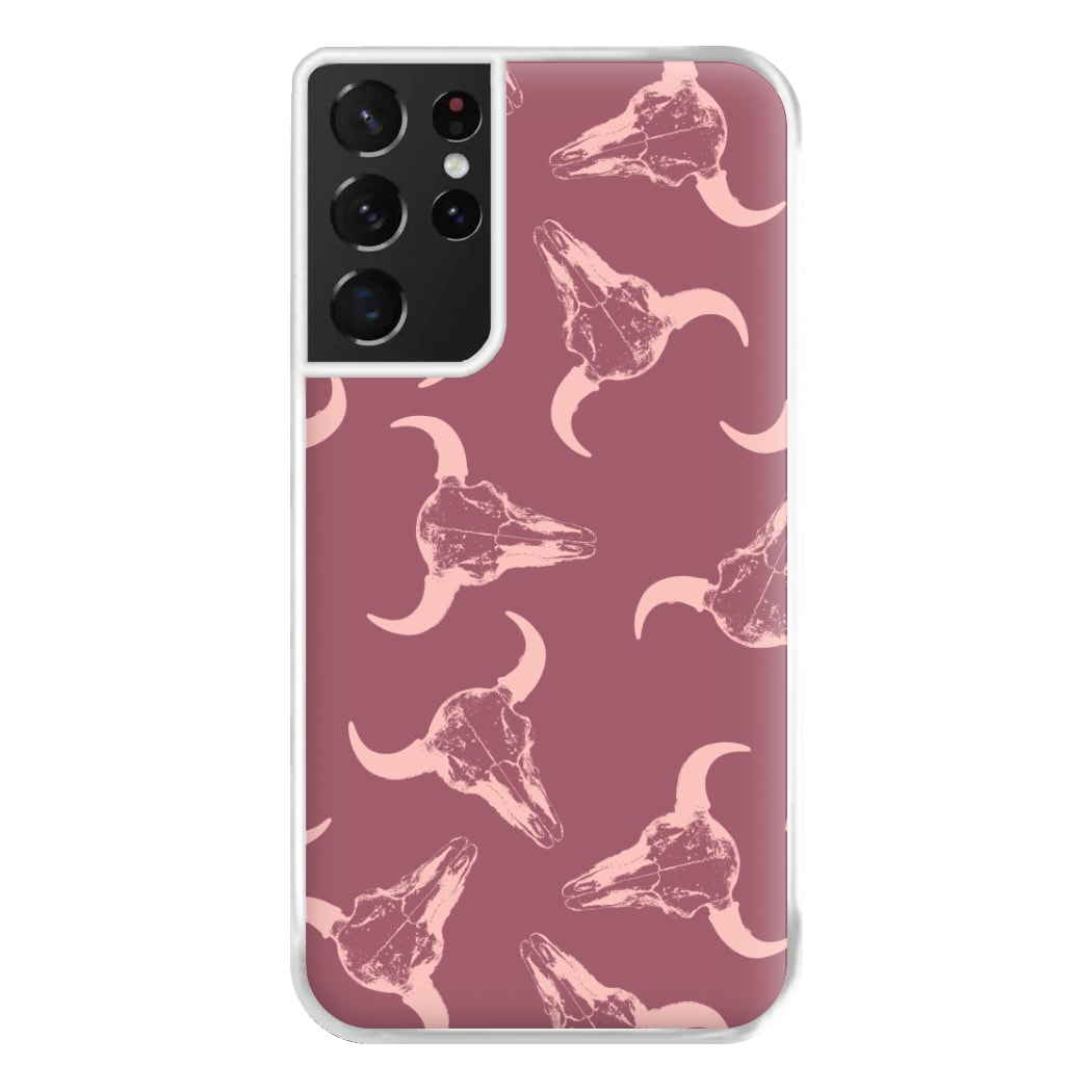 Pastel Skulls Pattern Phone Case for Galaxy S21 Ultra