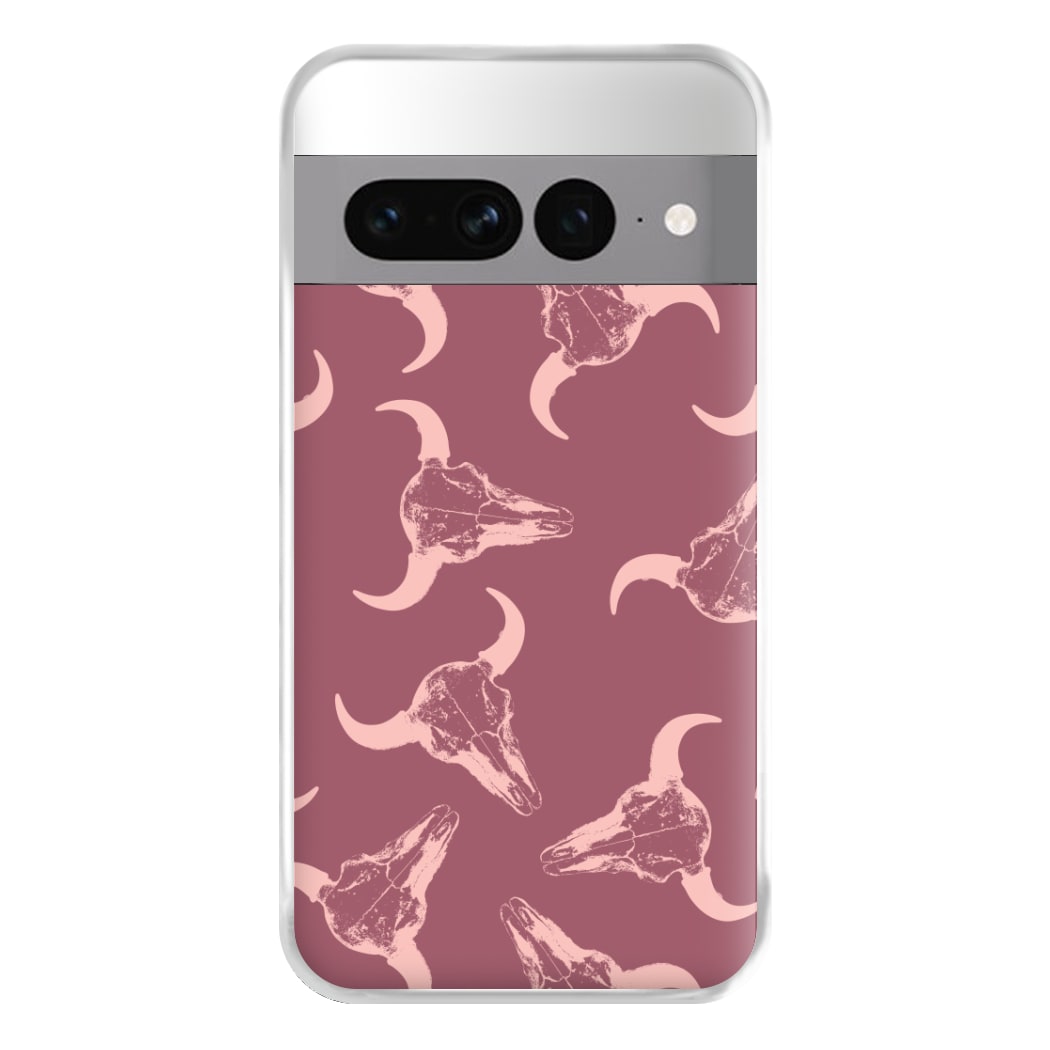 Pastel Skulls Pattern Phone Case for Google Pixel 7 Pro
