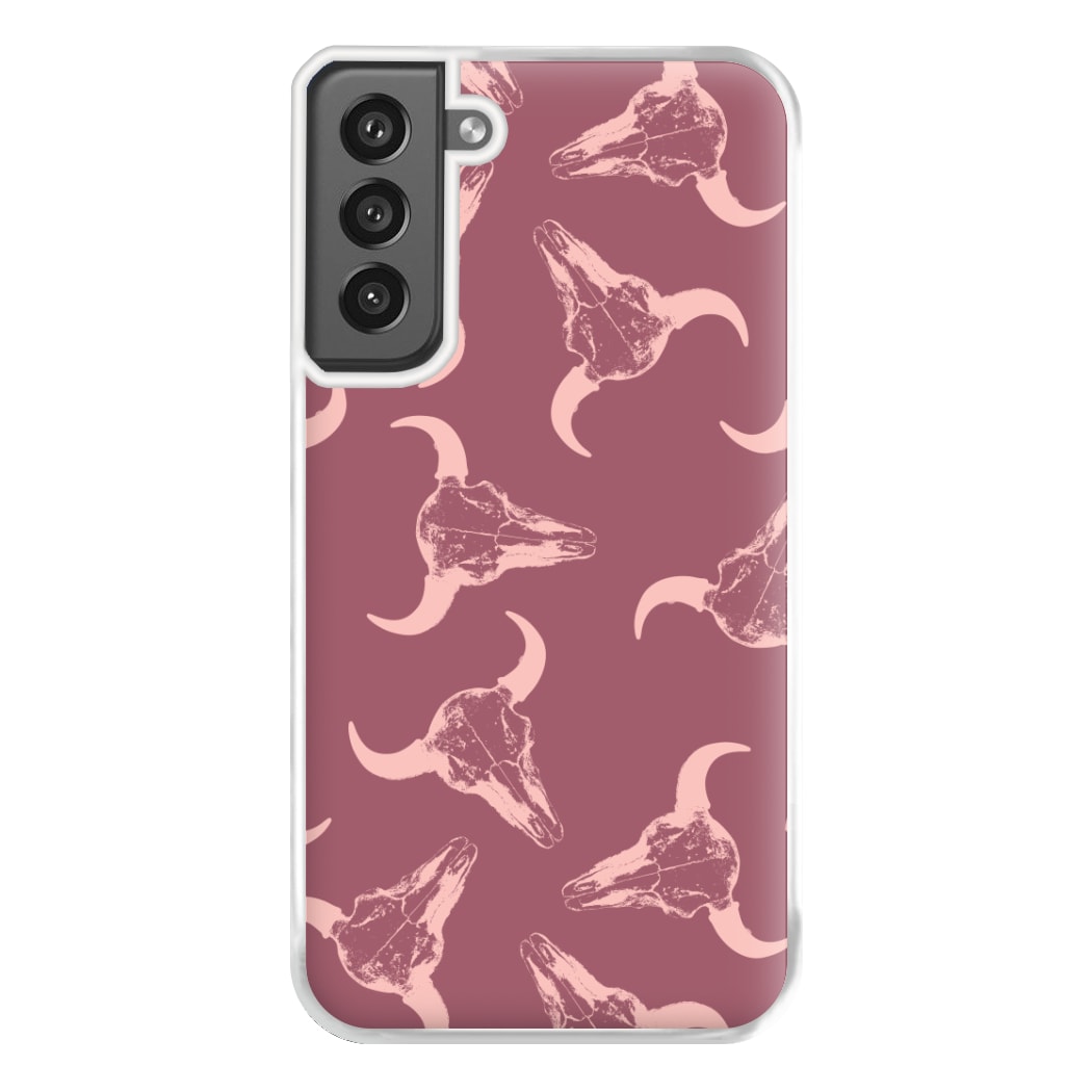 Pastel Skulls Pattern Phone Case for Galaxy S21FE