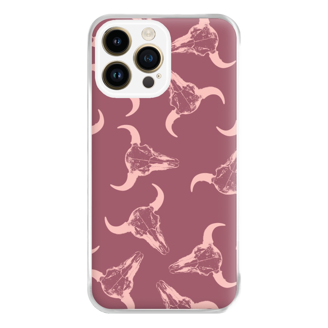 Pastel Skulls Pattern Phone Case for iPhone 14 Pro Max