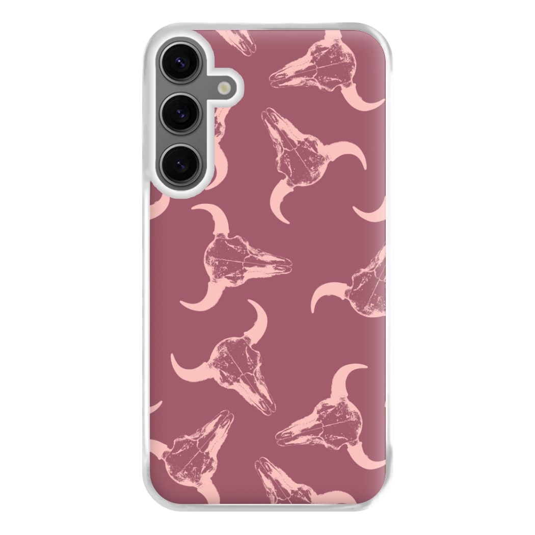 Pastel Skulls Pattern Phone Case for Galaxy S24FE