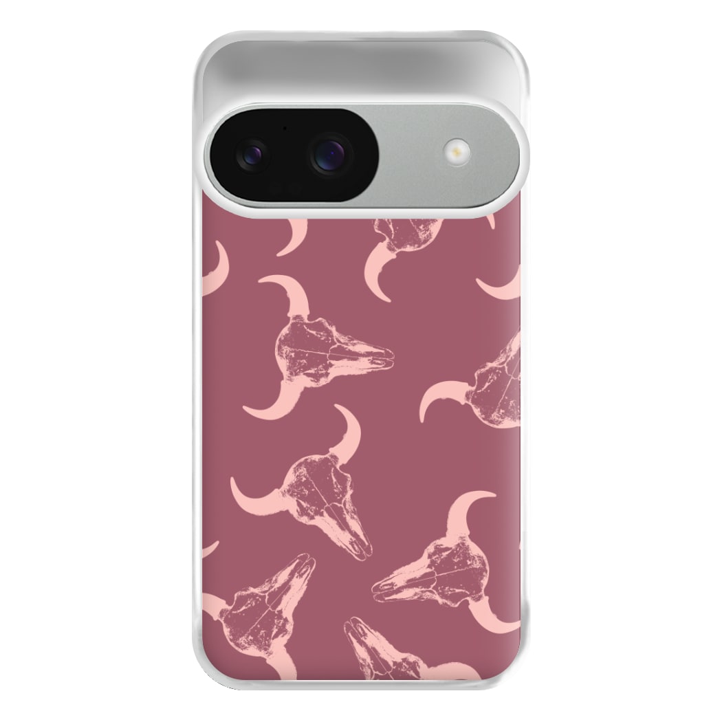 Pastel Skulls Pattern Phone Case for Google Pixel 9 / 9 Pro