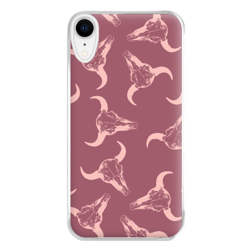 Pastel Skulls Pattern Phone Case for iPhone XR