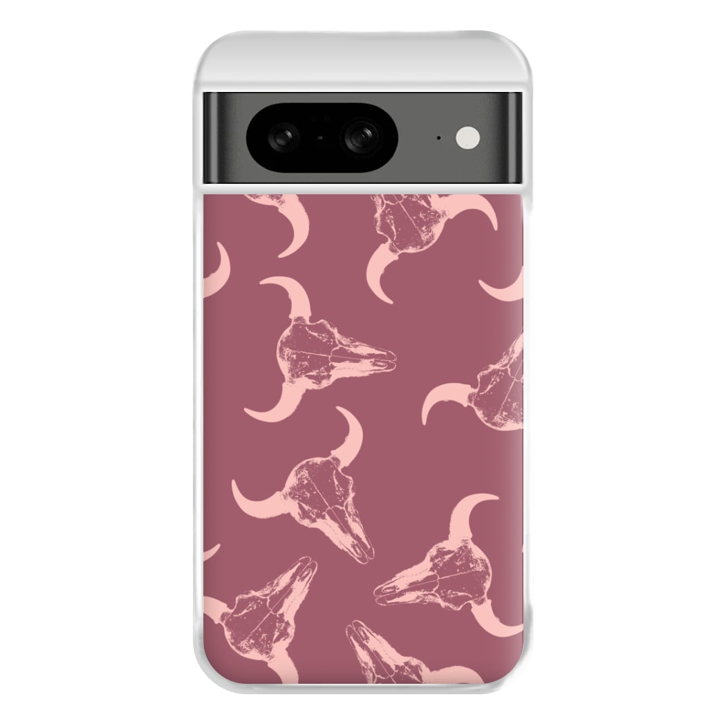 Pastel Skulls Pattern Phone Case for Google Pixel 8