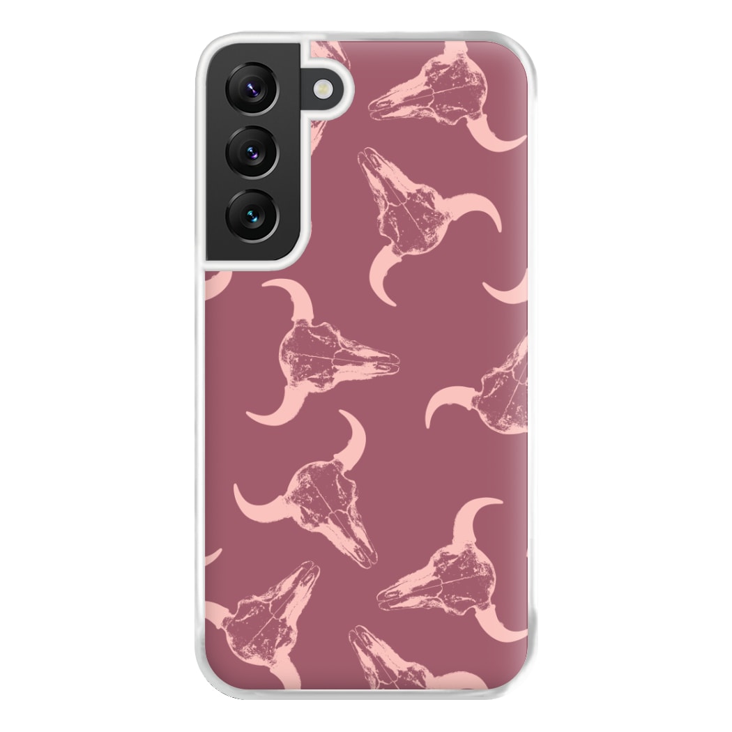 Pastel Skulls Pattern Phone Case for Galaxy S22 Plus