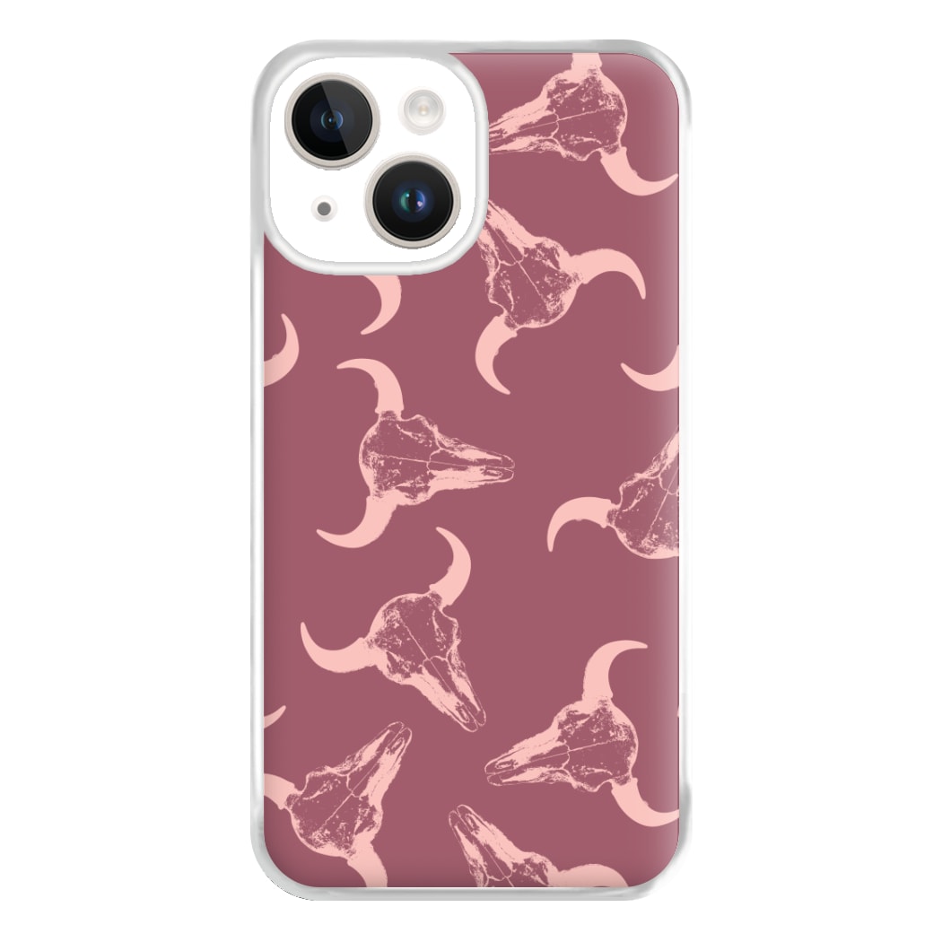 Pastel Skulls Pattern Phone Case for iPhone 14