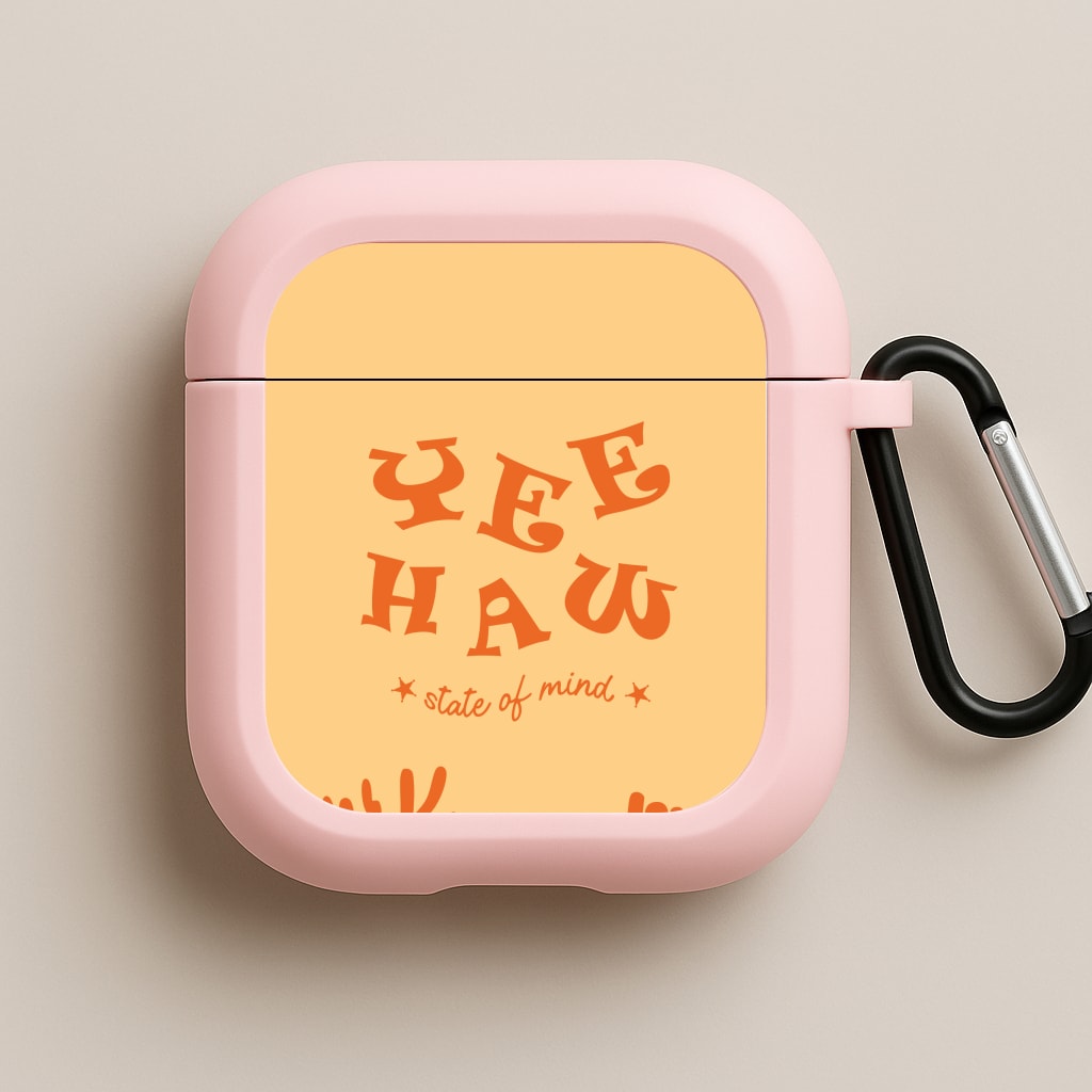 Yee-Haw State Of Mind Pink AirPods Case