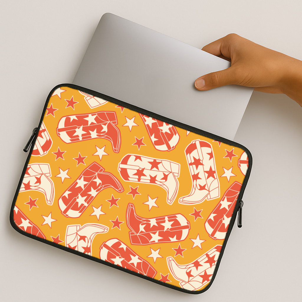 Cartoon Cowboy Boots And Stars Pattern MacBook Case