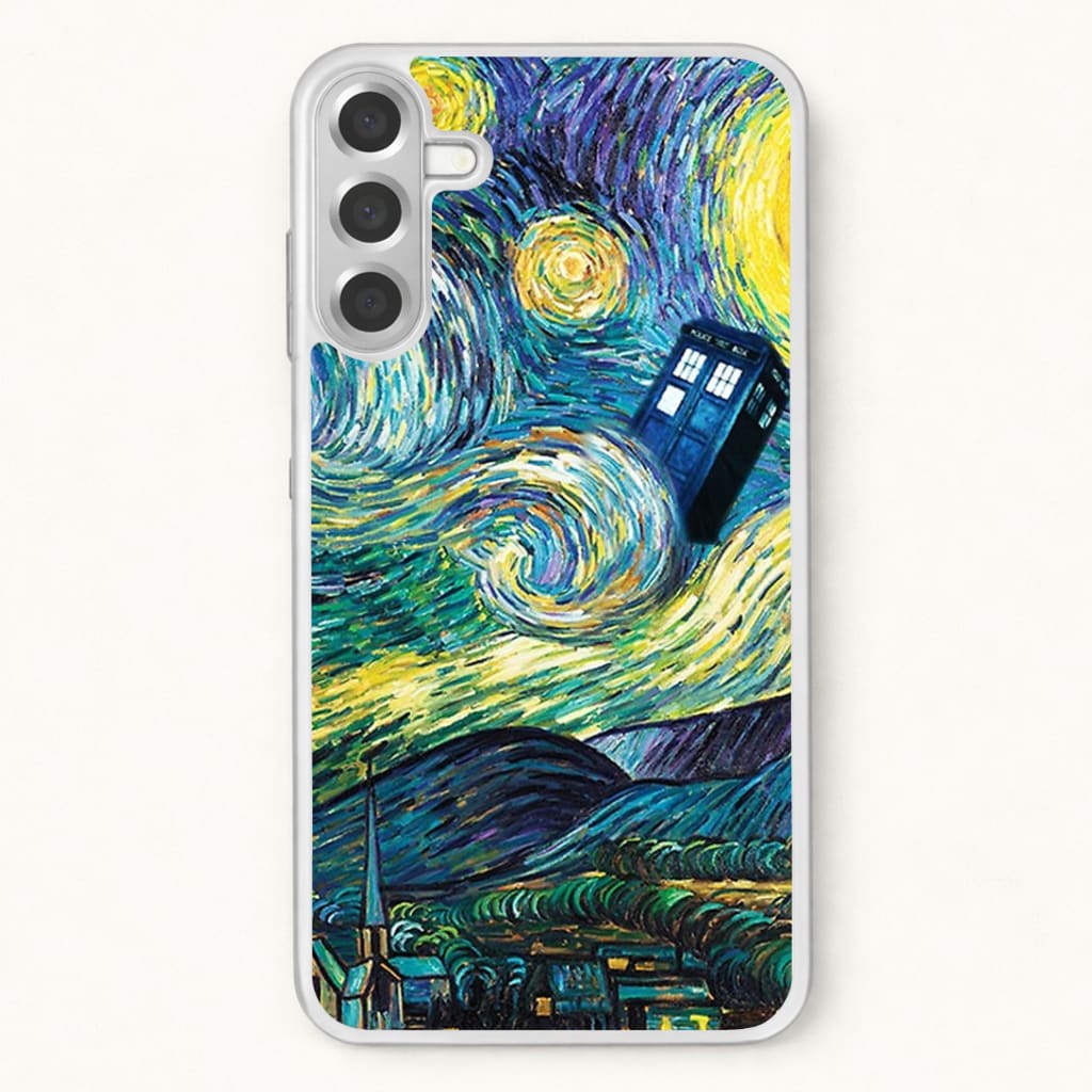 Starry Night Tardis Phone Case for Galaxy A57