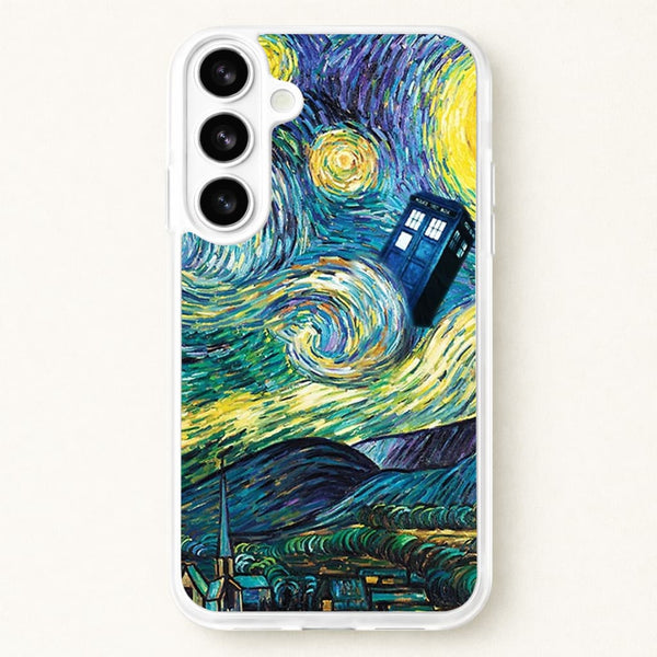 Starry Night Tardis Phone Case for Galaxy S26 Plus