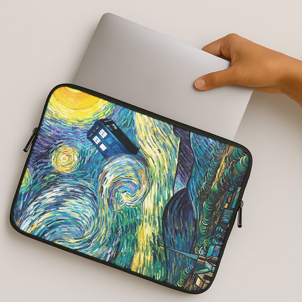 Starry Night Tardis MacBook Case