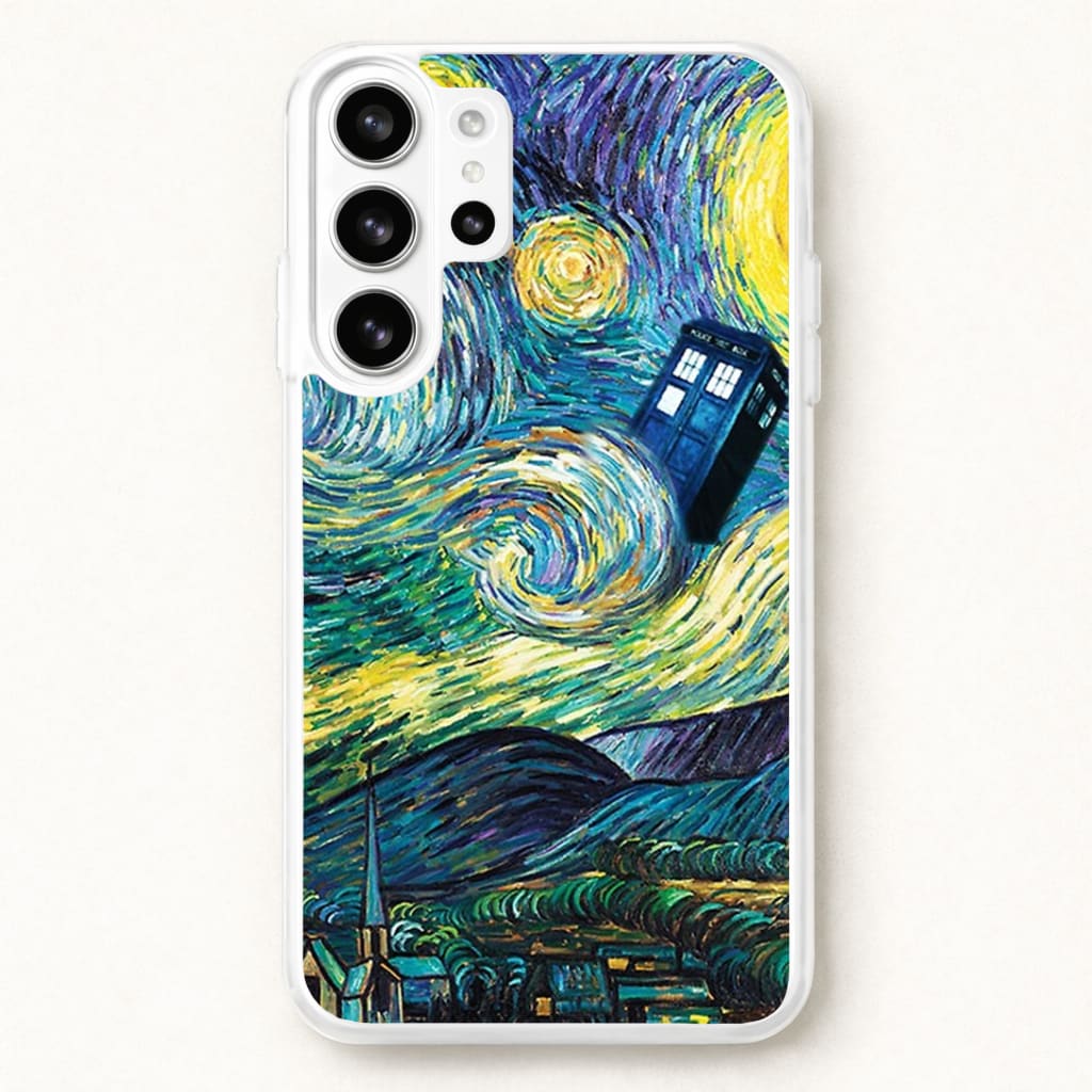 Starry Night Tardis Phone Case for Galaxy S26 Ultra