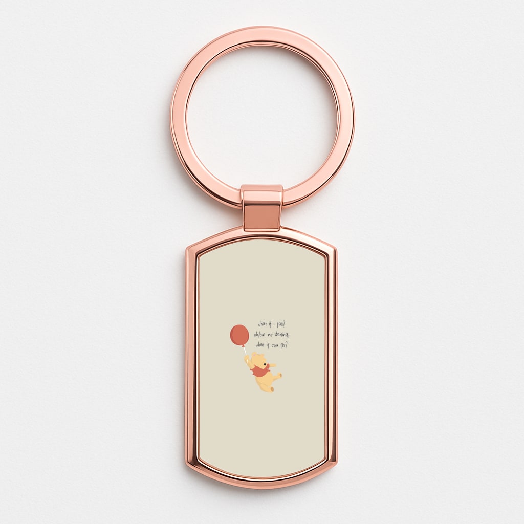 What If I Fail - Winnie Rose Gold Keyring
