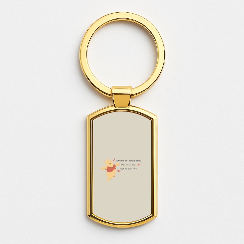 Take Up The Most Room - Winnie Gold Keyring