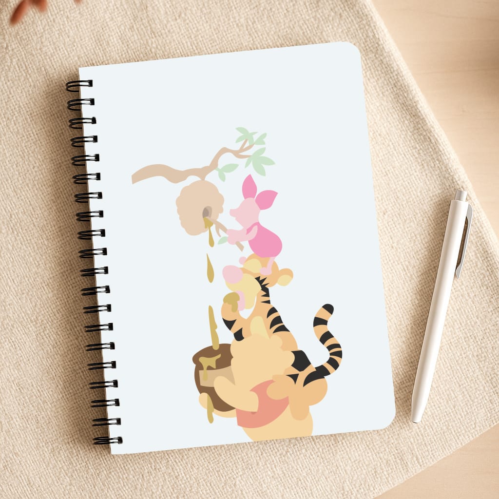 Bouncing Tiger , Piglet , Yellow Bear Notepad