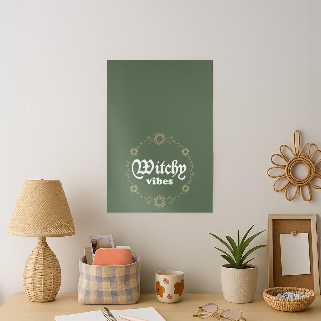 Witchy Vibes Green Art Print