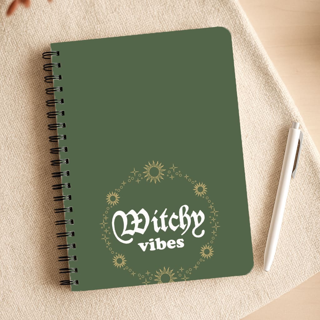 Witchy Vibes Green Notepad