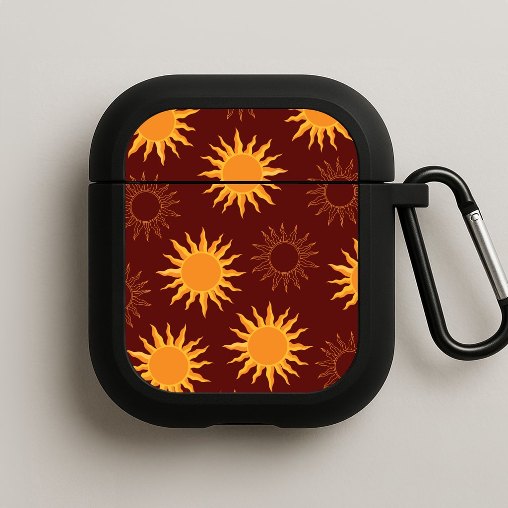 Vintage Sun Pattern AirPods Case