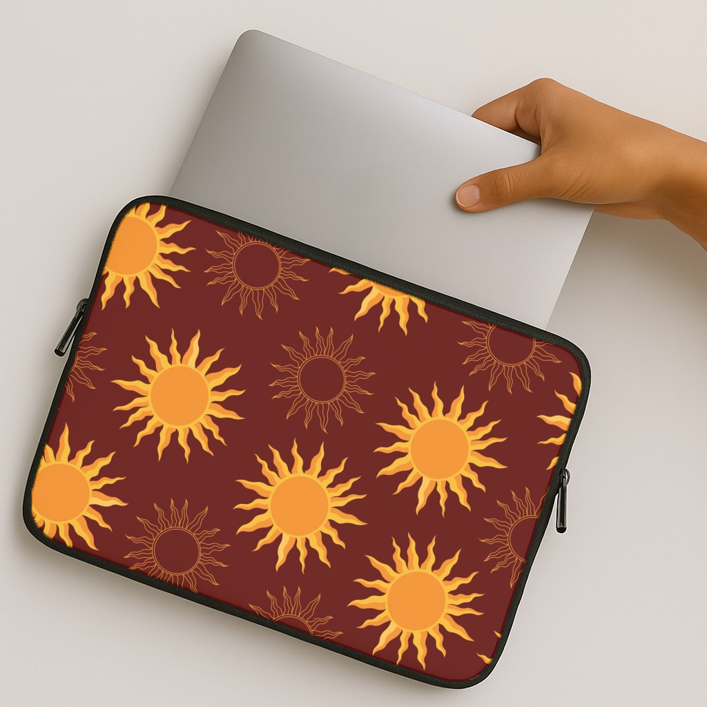 Vintage Sun Pattern MacBook Case