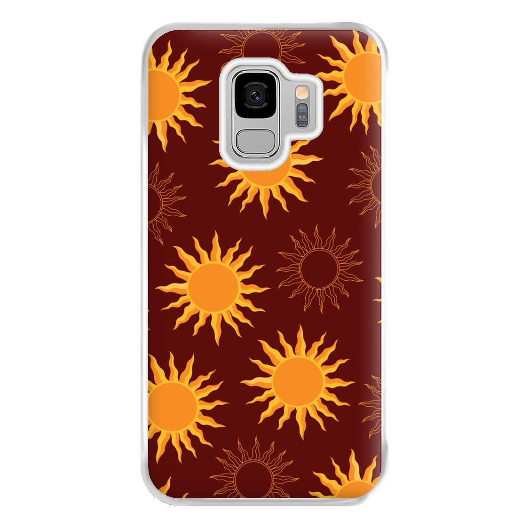 Vintage Sun Pattern Phone Case for Galaxy S9 Plus