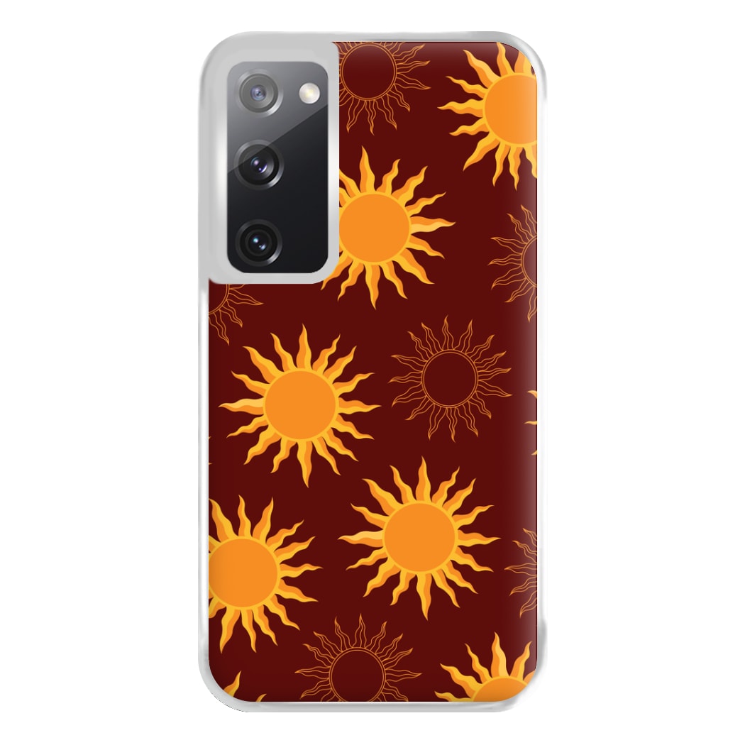 Vintage Sun Pattern Phone Case for Galaxy S20FE