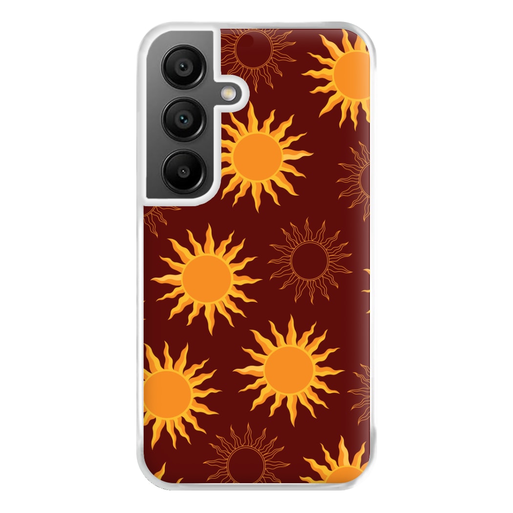 Vintage Sun Pattern Phone Case for Galaxy A56