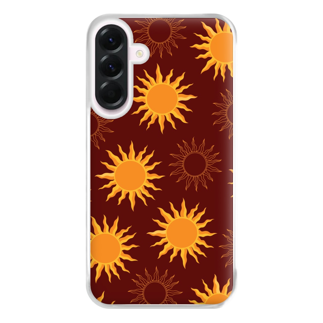 Vintage Sun Pattern Phone Case for Galaxy A36