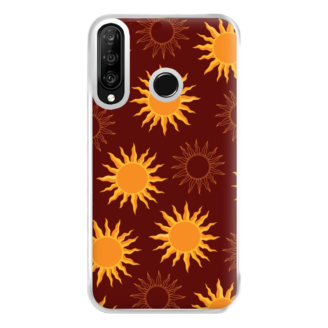 Vintage Sun Pattern Phone Case for Huawei P30 Lite