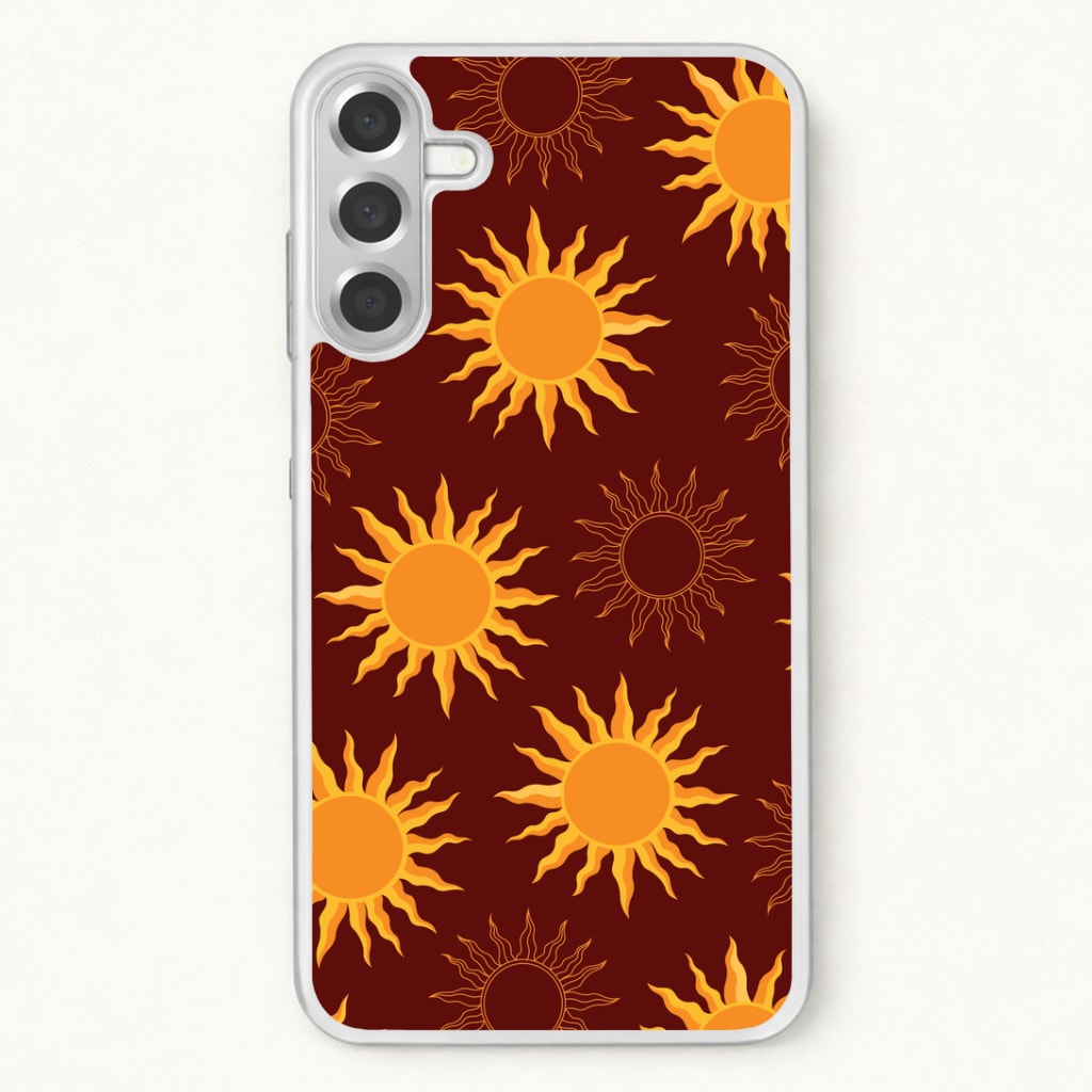 Vintage Sun Pattern Phone Case for Galaxy A17