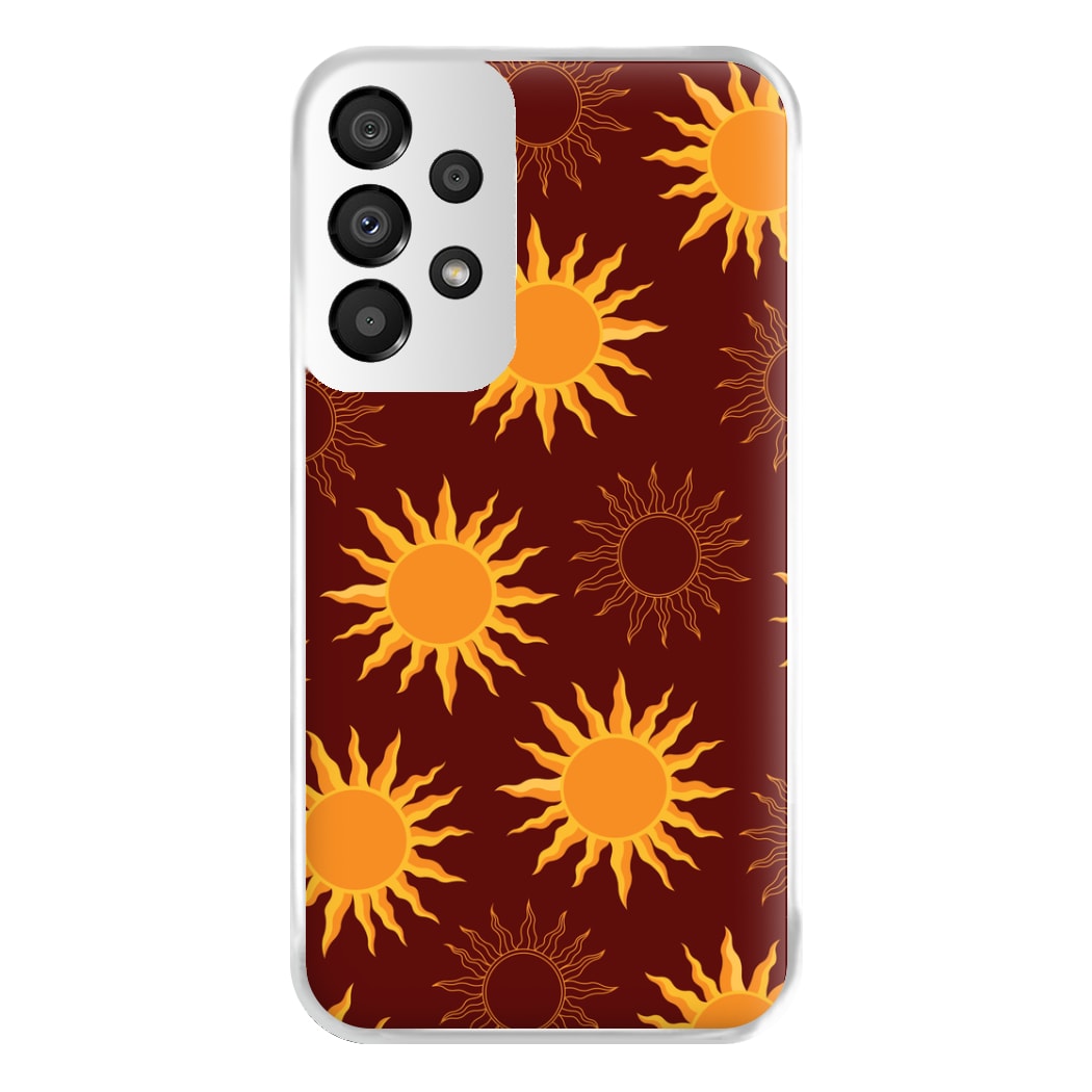 Vintage Sun Pattern Phone Case for Galaxy A33