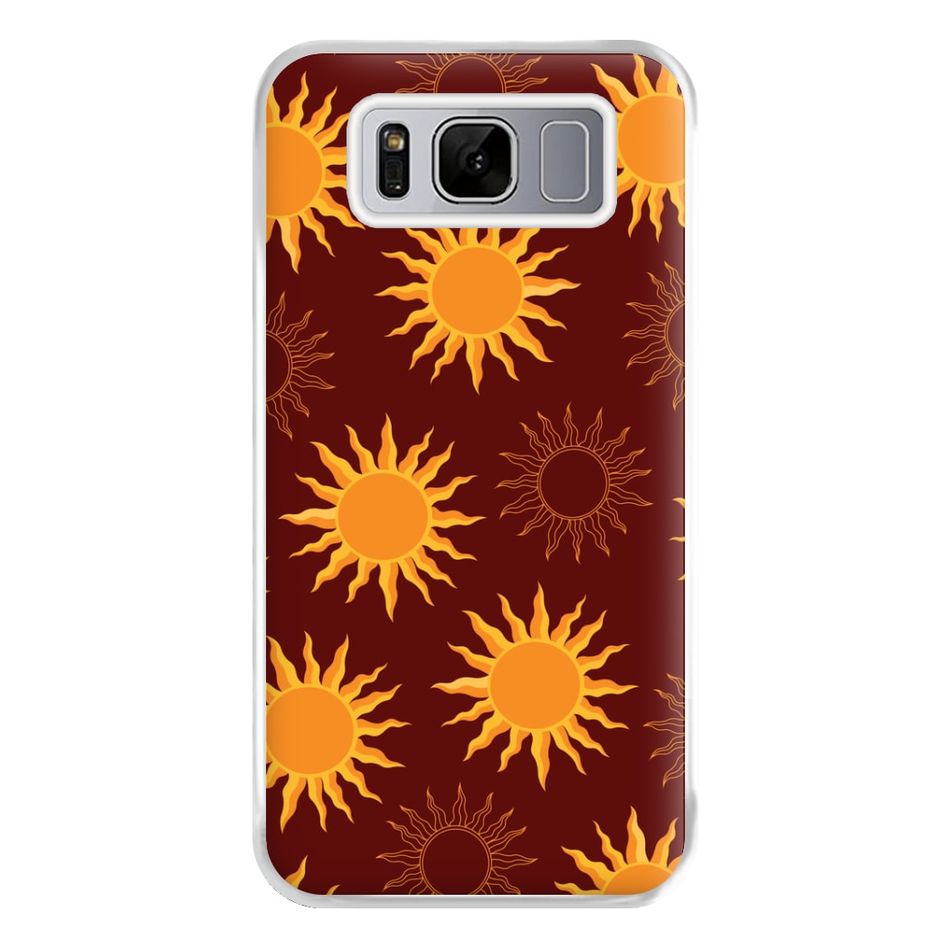 Vintage Sun Pattern Phone Case for Galaxy S8 Plus