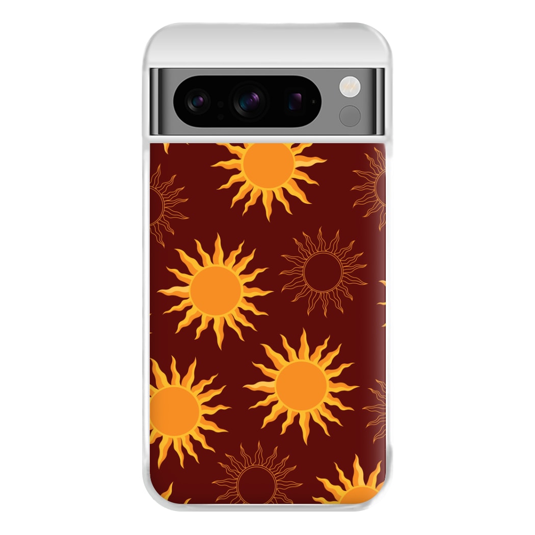 Vintage Sun Pattern Phone Case for Google Pixel 8 Pro