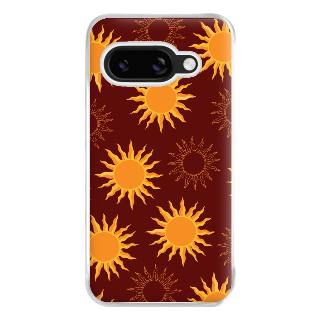 Vintage Sun Pattern Phone Case for Google Pixel 8a