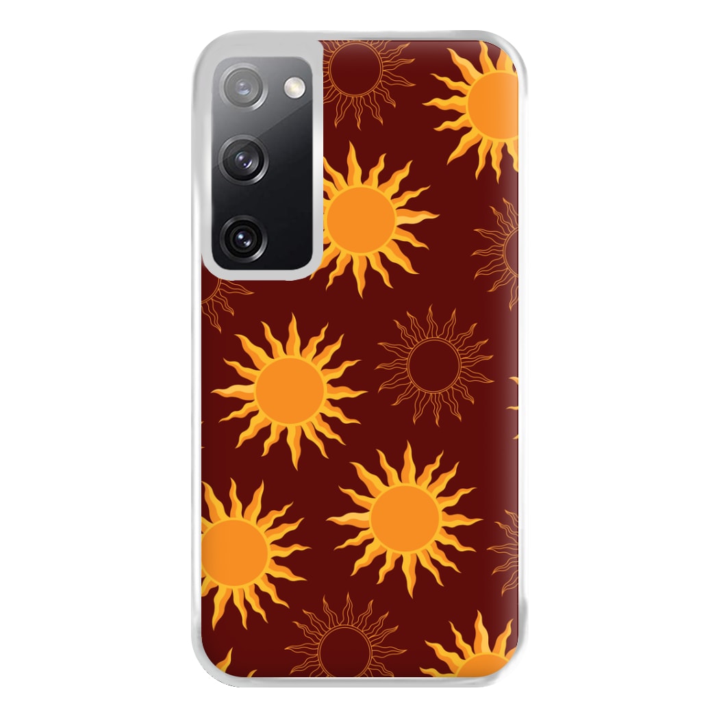 Vintage Sun Pattern Phone Case for Galaxy S20